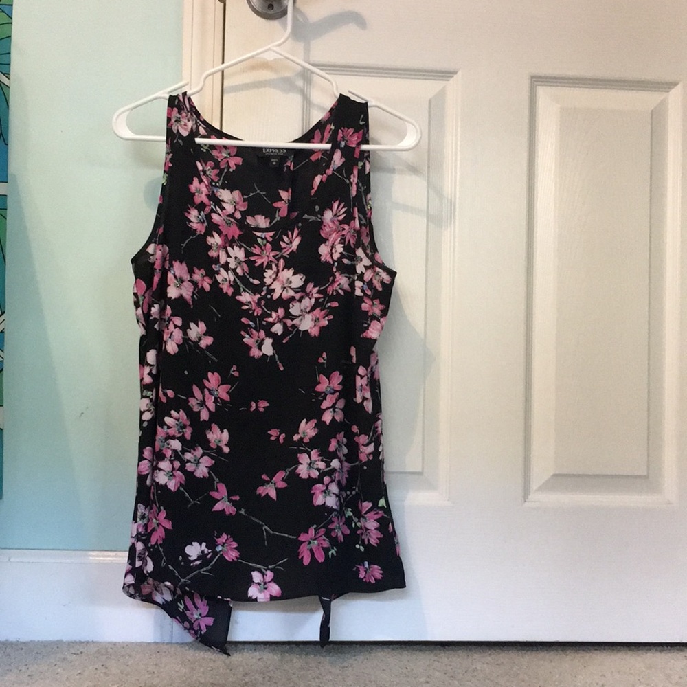 Floral Open Back Tank